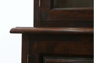 中古　松本民芸家具　特注品!　品のあるボールフットがアクセントの食器棚　(R-086018)