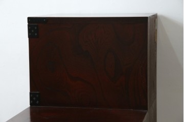 中古　美品　欅産業　仙台民芸箪笥(仙台箪笥)　牡丹文の重厚な金具が目を引く三尺階段箪笥　定価約50万円　(R-086020)