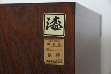 中古　美品　欅産業　仙台民芸箪笥(仙台箪笥)　牡丹文の重厚な金具が目を引く三尺階段箪笥　定価約50万円　(R-086020)