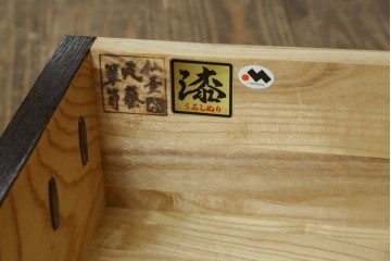中古　美品　欅産業　仙台民芸箪笥(仙台箪笥)　牡丹文の重厚な金具が目を引く三尺階段箪笥　定価約50万円　(R-086020)