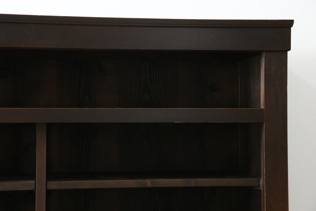 和製アンティーク　変わり型!　前面(檜材)　引き出し(欅材)　すっきりとした框の五尺水屋箪笥　(R-086026)