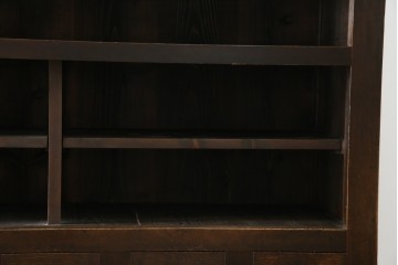 和製アンティーク　変わり型!　前面(檜材)　引き出し(欅材)　すっきりとした框の五尺水屋箪笥　(R-086026)