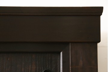 和製アンティーク　変わり型!　前面(檜材)　引き出し(欅材)　すっきりとした框の五尺水屋箪笥サイドボード　(R-086027)