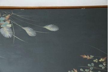 中古　美品　輪島塗り　天板に草花が描かれた座卓　定価約160万円　(R-086029)