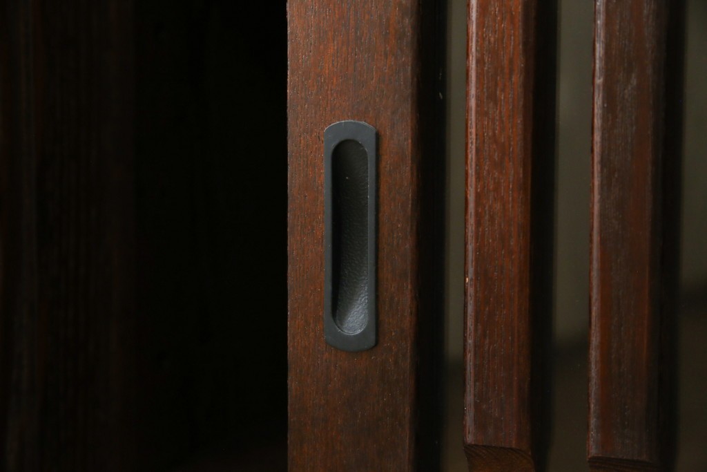 中古　美品　高級品　タモ材　職人手作りの水屋箪笥サイドボード　(R-086031)