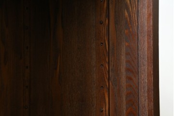 中古　美品　高級品　タモ材　職人手作りの水屋箪笥サイドボード　(R-086031)