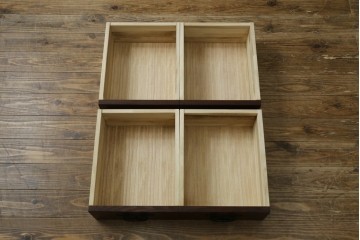 中古　美品　高級品　タモ材　職人手作りの水屋箪笥サイドボード　(R-086031)