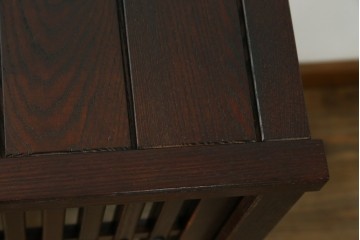 中古　美品　高級品　タモ材　職人手作りの水屋箪笥サイドボード　(R-086031)