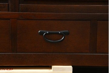 中古　美品　高級品　タモ材　職人手作りの水屋箪笥サイドボード　(R-086031)