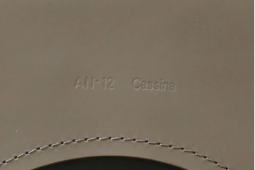 中古　超美品　Cassina(カッシーナ)　MARIO BELLINI(マリオベリーニ)　なめらかな質感の厚革製413CAB(キャブ)アームチェア　定価約50万円　(R-086033)