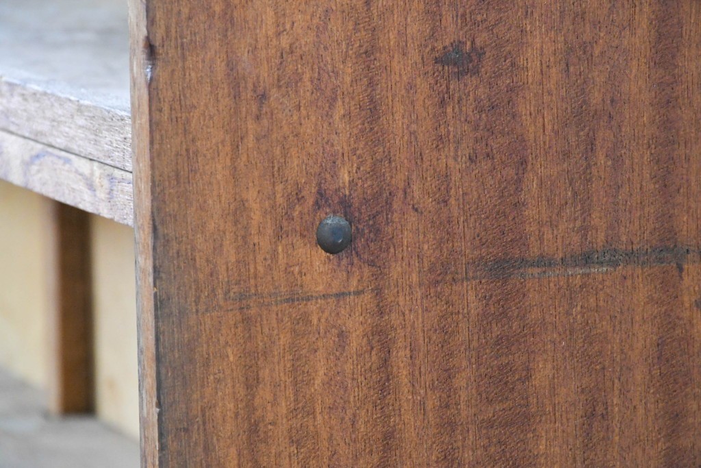 和製ヴィンテージ　たっぷり収納できるシンプルな木製本棚　(R-086035)