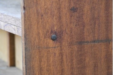 和製ヴィンテージ　たっぷり収納できるシンプルな木製本棚　(R-086035)