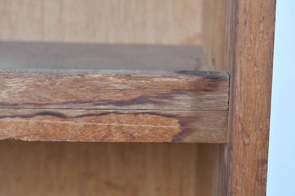 和製ヴィンテージ　たっぷり収納できるシンプルな木製本棚　(R-086035)