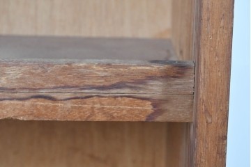 和製ヴィンテージ　たっぷり収納できるシンプルな木製本棚　(R-086035)