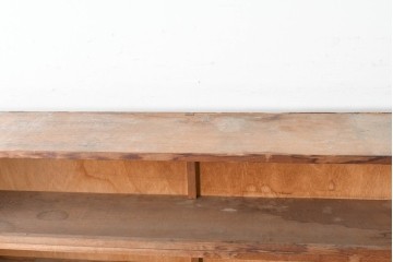 和製ヴィンテージ　たっぷり収納できるシンプルな木製本棚　(R-086035)