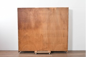 和製ヴィンテージ　たっぷり収納できるシンプルな木製本棚　(R-086035)