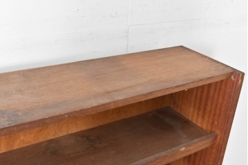 和製ヴィンテージ　たっぷり収納できるシンプルな木製本棚　(R-086036)