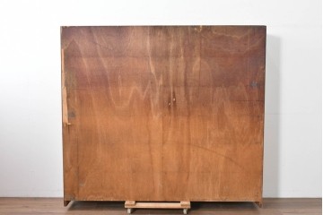 和製ヴィンテージ　たっぷり収納できるシンプルな木製本棚　(R-086036)