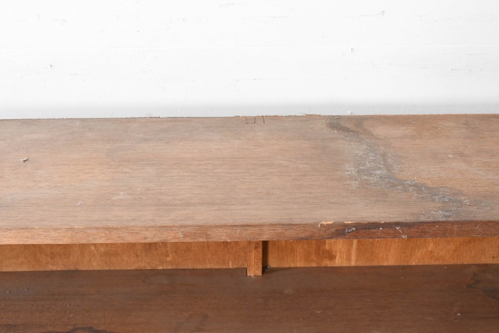 和製ヴィンテージ　たっぷり収納できるシンプルな木製本棚　(R-086036)