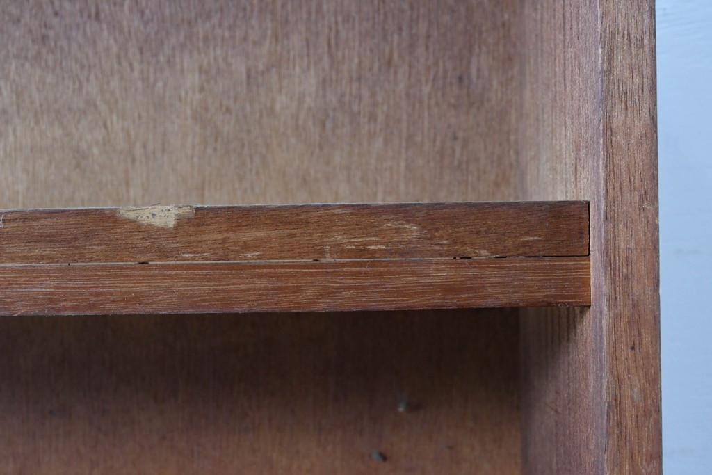 和製ヴィンテージ　たっぷり収納できるシンプルな木製本棚　(R-086036)