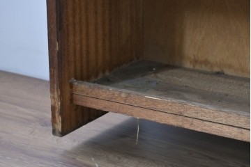 和製ヴィンテージ　たっぷり収納できるシンプルな木製本棚　(R-086036)