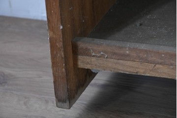 和製ヴィンテージ　たっぷり収納できるシンプルな木製本棚　(R-086037)