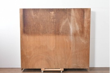 和製ヴィンテージ　たっぷり収納できるシンプルな木製本棚　(R-086037)