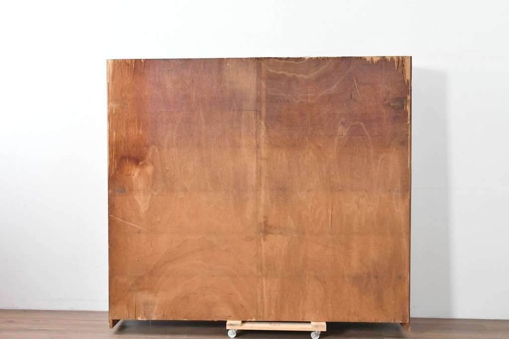 和製ヴィンテージ　たっぷり収納できるシンプルな木製本棚　(R-086038)