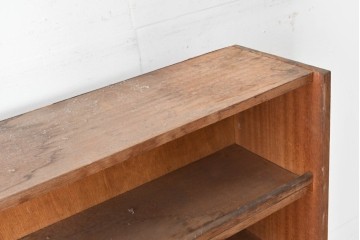 和製ヴィンテージ　たっぷり収納できるシンプルな木製本棚　(R-086038)