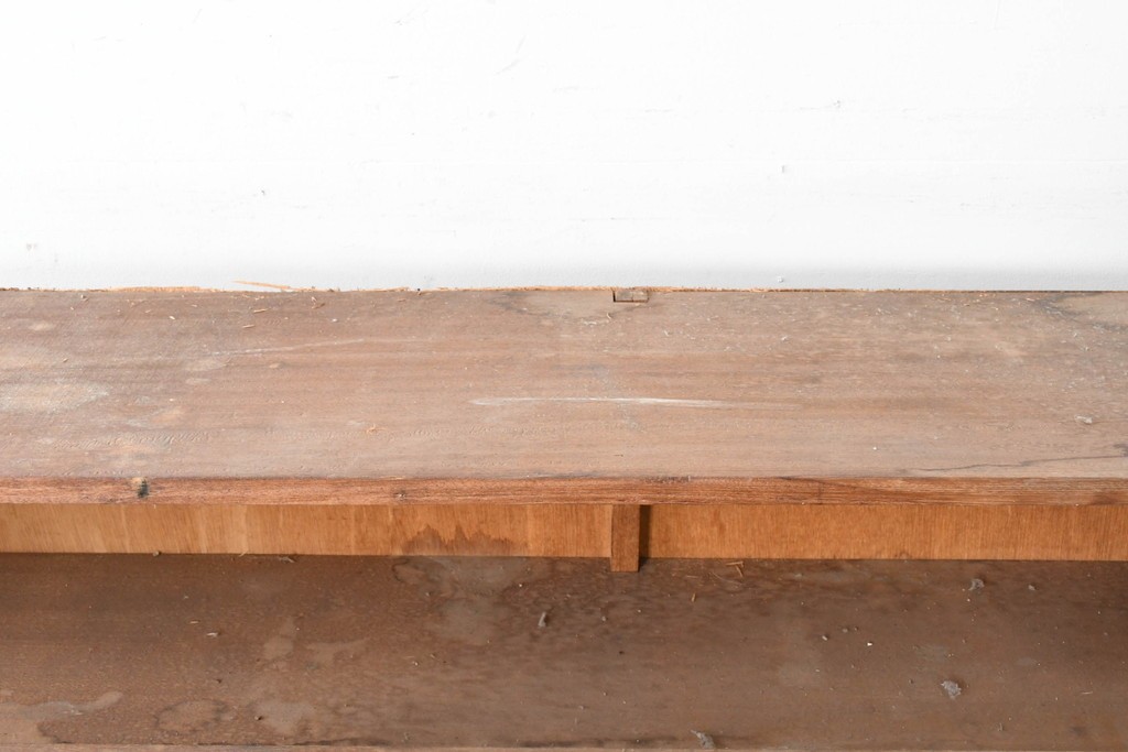 和製ヴィンテージ　たっぷり収納できるシンプルな木製本棚　(R-086038)