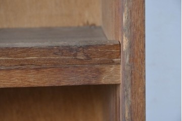 和製ヴィンテージ　たっぷり収納できるシンプルな木製本棚　(R-086038)