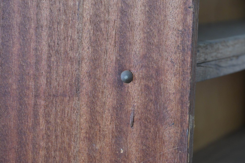 和製ヴィンテージ　たっぷり収納できるシンプルな木製本棚　(R-086038)