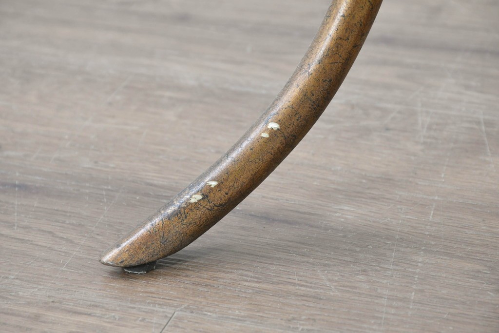 中古　美品　最高級品　アメリカ最高峰家具ブランド　CENTURY(センチュリー)　曲線フレームの美しいガラストップローテーブル　(R-086040)