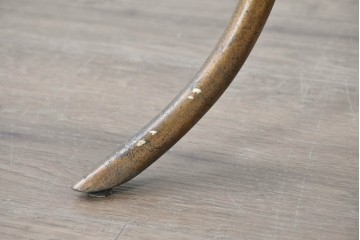 中古　美品　最高級品　アメリカ最高峰家具ブランド　CENTURY(センチュリー)　曲線フレームの美しいガラストップローテーブル　(R-086040)