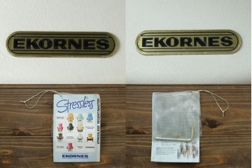 中古　希少な廃番品　EKORNES(エコーネス)　最上級クラス　ドルチェシリーズ　ゆったりとしたつくりのストレスレスチェアとオットマンのセット　定価約50万円　(R-086041)