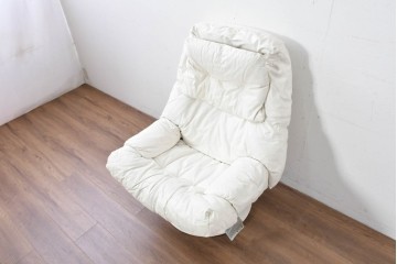中古　希少な廃番品　EKORNES(エコーネス)　最上級クラス　ドルチェシリーズ　ゆったりとしたつくりのストレスレスチェアとオットマンのセット　定価約50万円　(R-086041)