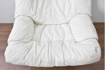 中古　希少な廃番品　EKORNES(エコーネス)　最上級クラス　ドルチェシリーズ　ゆったりとしたつくりのストレスレスチェアとオットマンのセット　定価約50万円　(R-086041)