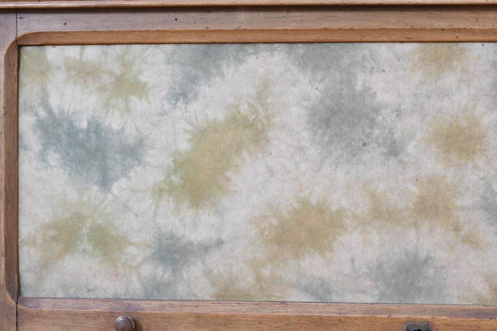 和製アンティーク　段ごとに異なる意匠が楽しめるフラップ扉のスタッキングブックケース　(R-086045)