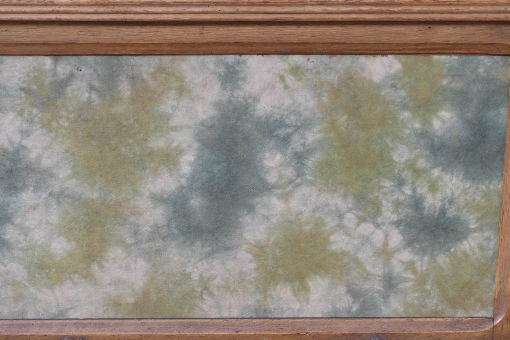 和製アンティーク　段ごとに異なる意匠が楽しめるフラップ扉のスタッキングブックケース　(R-086045)