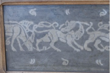 和製アンティーク　段ごとに異なる意匠が楽しめるフラップ扉のスタッキングブックケース　(R-086045)