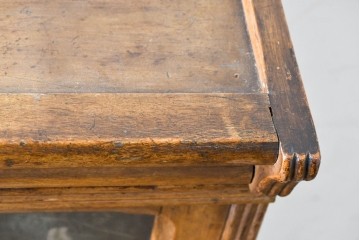 和製アンティーク　段ごとに異なる意匠が楽しめるフラップ扉のスタッキングブックケース　(R-086045)