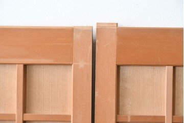 ヴィンテージ建具　昭和後期　均整の取れた狐格子が印象的な引き戸4枚セット　(R-086052)