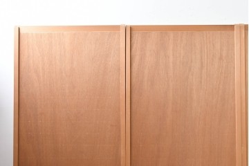 ヴィンテージ建具　昭和後期　均整の取れた狐格子が印象的な引き戸4枚セット　(R-086052)