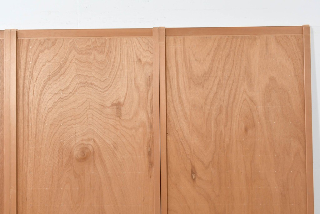 ヴィンテージ建具　昭和後期　均整の取れた狐格子が印象的な引き戸4枚セット　(R-086052)