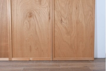 ヴィンテージ建具　昭和後期　均整の取れた狐格子が印象的な引き戸4枚セット　(R-086052)