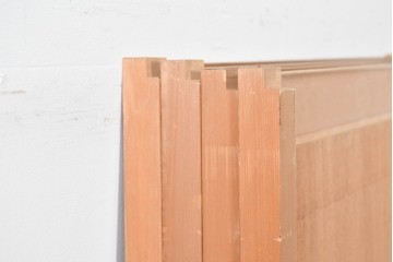 ヴィンテージ建具　昭和後期　均整の取れた狐格子が印象的な引き戸4枚セット　(R-086052)