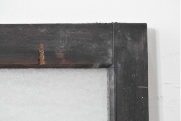 アンティーク建具　昭和初期　風合い豊かな木味が魅力のガラス扉1枚　(R-086053)