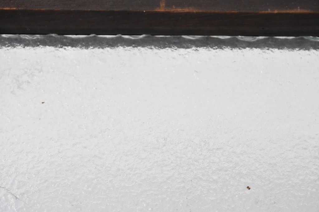 アンティーク建具　昭和初期　風合い豊かな木味が魅力のガラス扉1枚　(R-086053)