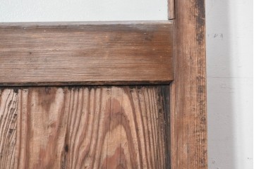 アンティーク建具　昭和初期　風合い豊かな木味が魅力のガラス扉1枚　(R-086053)