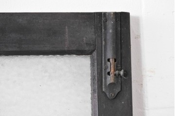 アンティーク建具　昭和初期　風合い豊かな木味が魅力のガラス扉1枚　(R-086053)